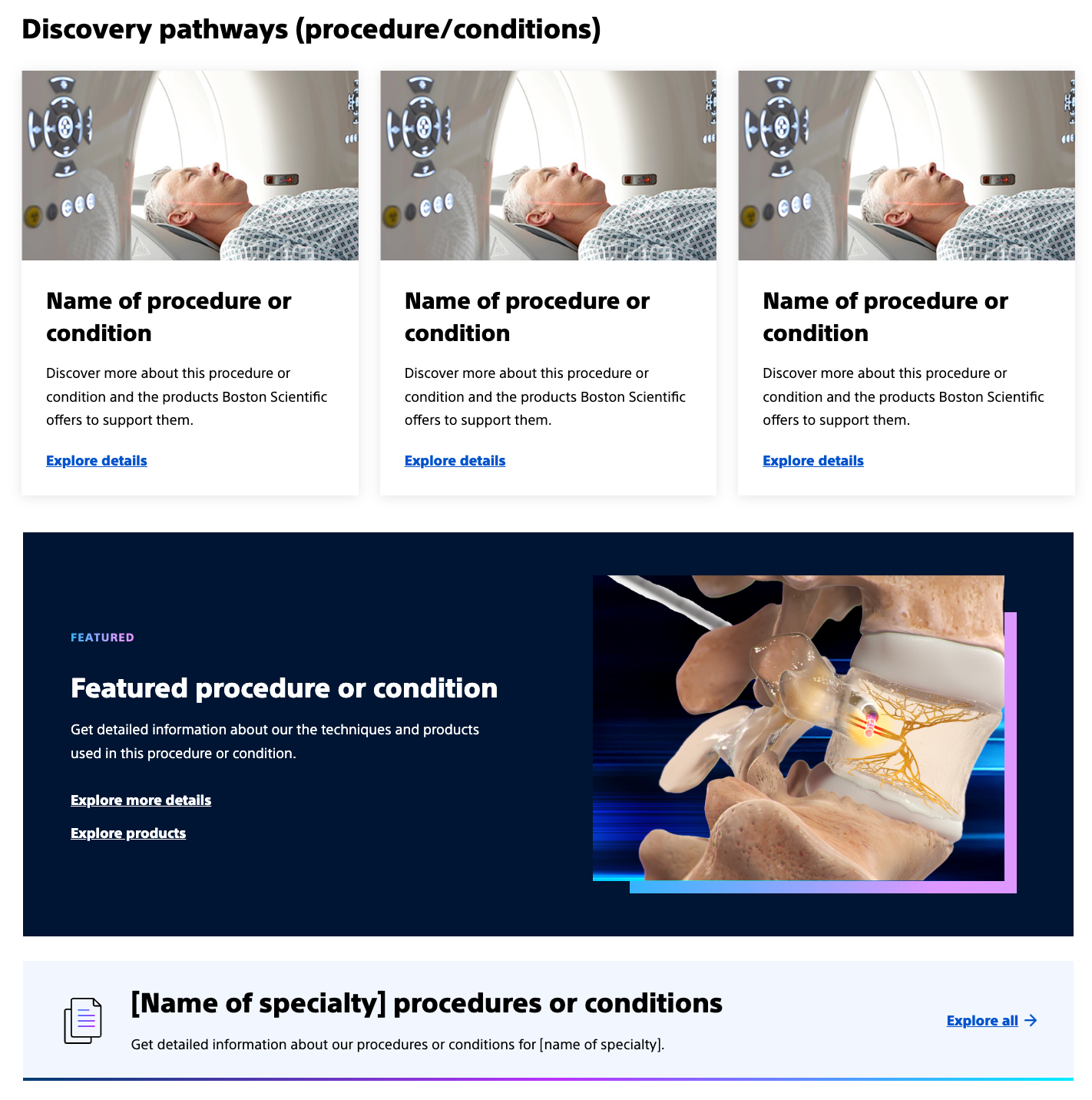 Flexible content section.