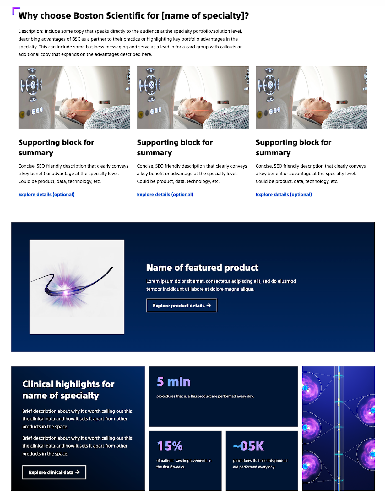 Flexible content section.