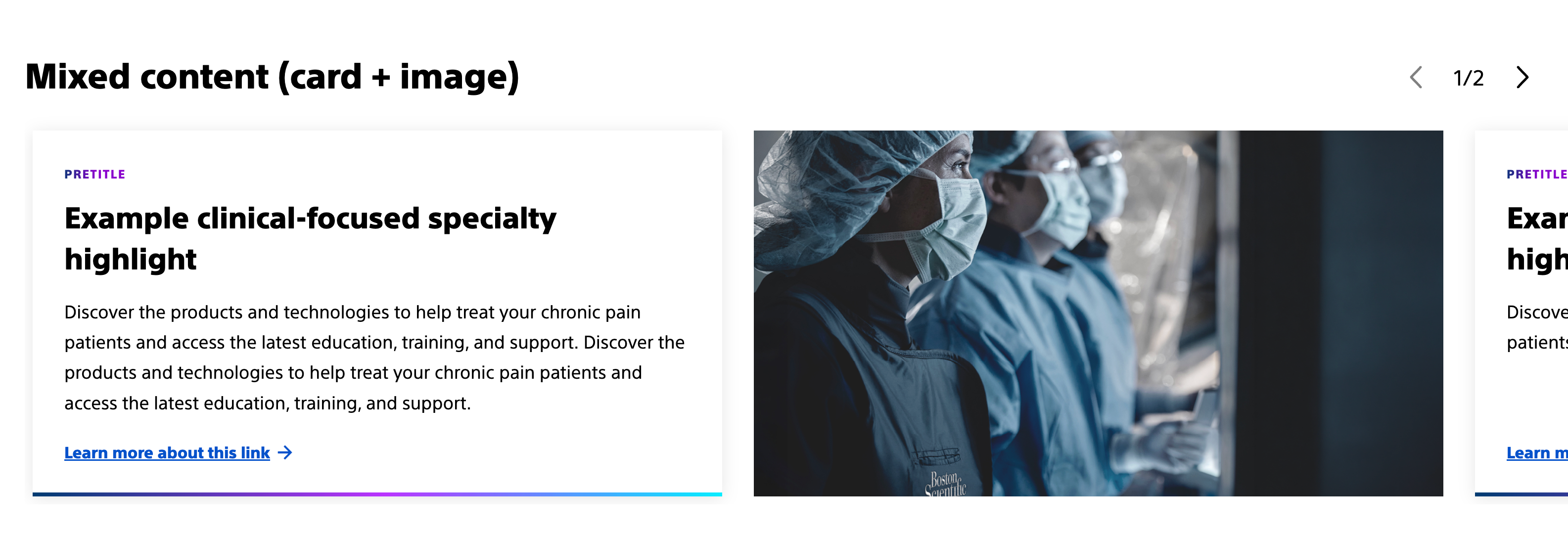 Mixed content carousel example.