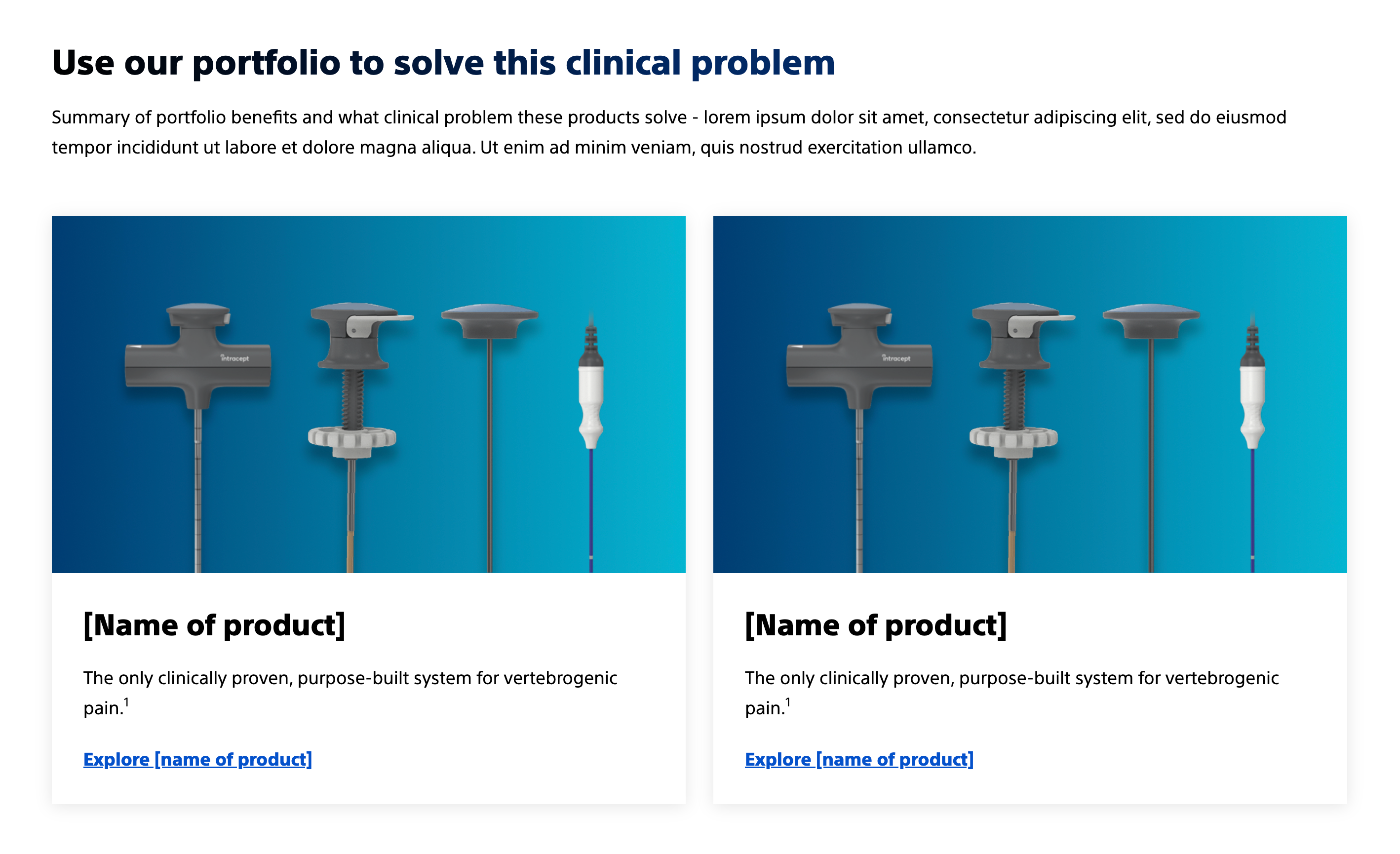 Product connections.