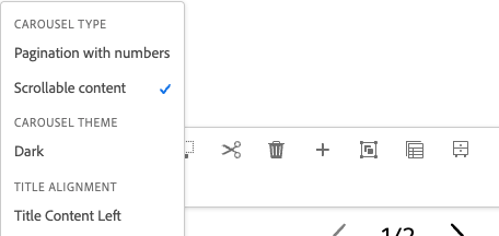 Carousel type dialog.