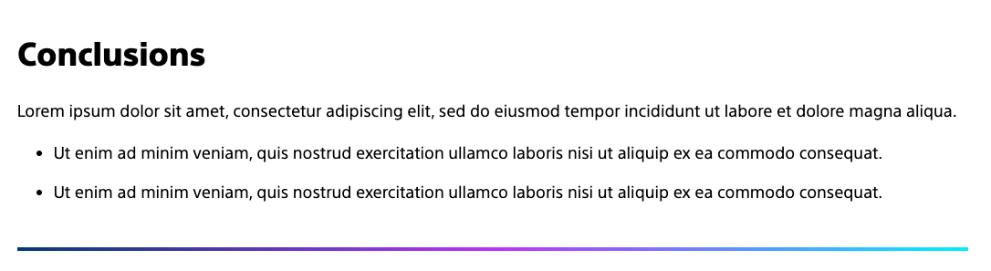 Conclusions.