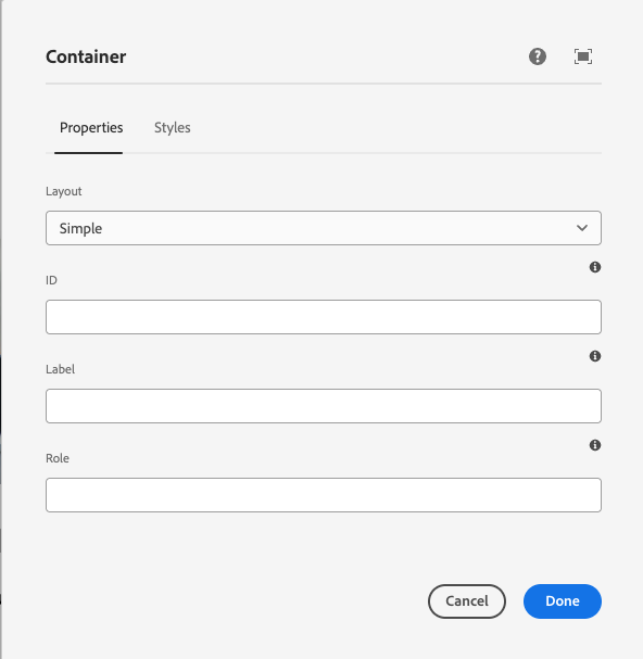 Carousel type dialog.