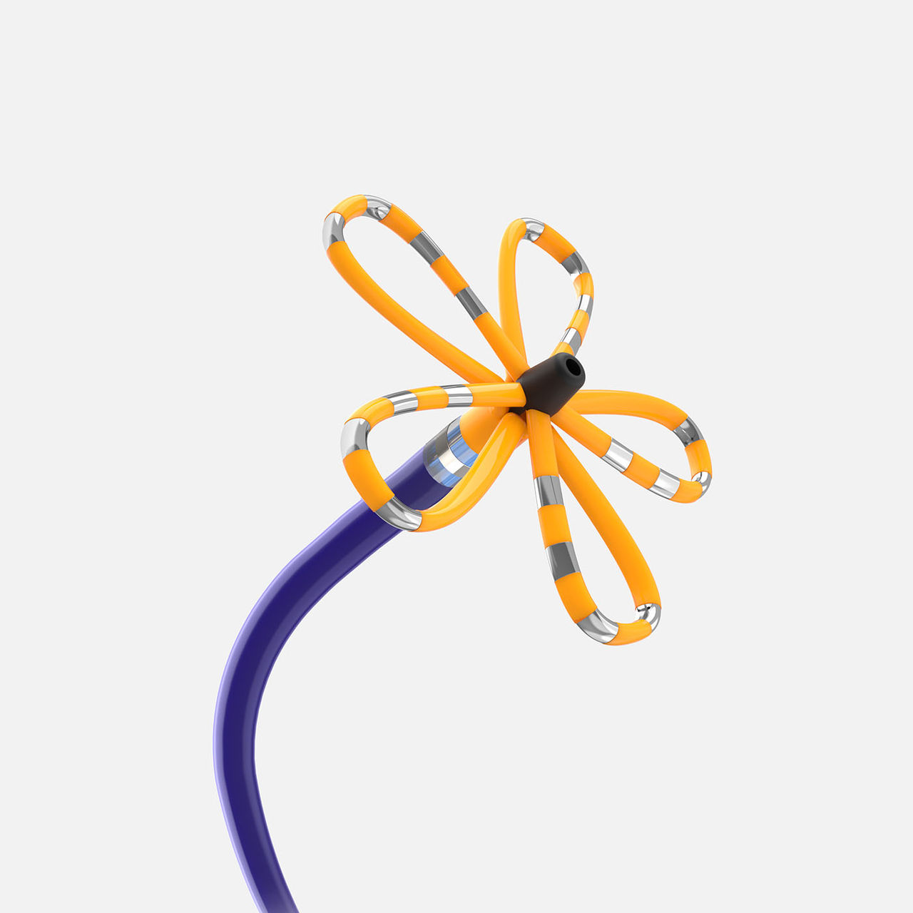 FARAWAVE NAV Pulsed Field Ablation (PFA) Catheter in flower position facing up and to the right.