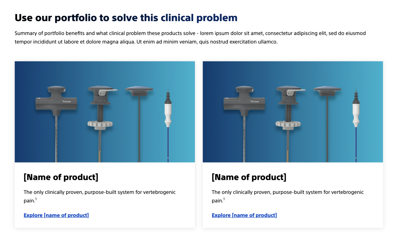 Product connections.